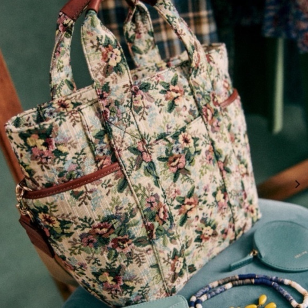 Sezane Sacha Bag in Jacquard Floral